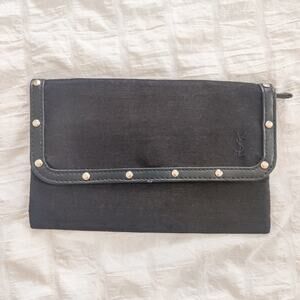 Black Yves Saint Laurent Parfums Zipper Pouch